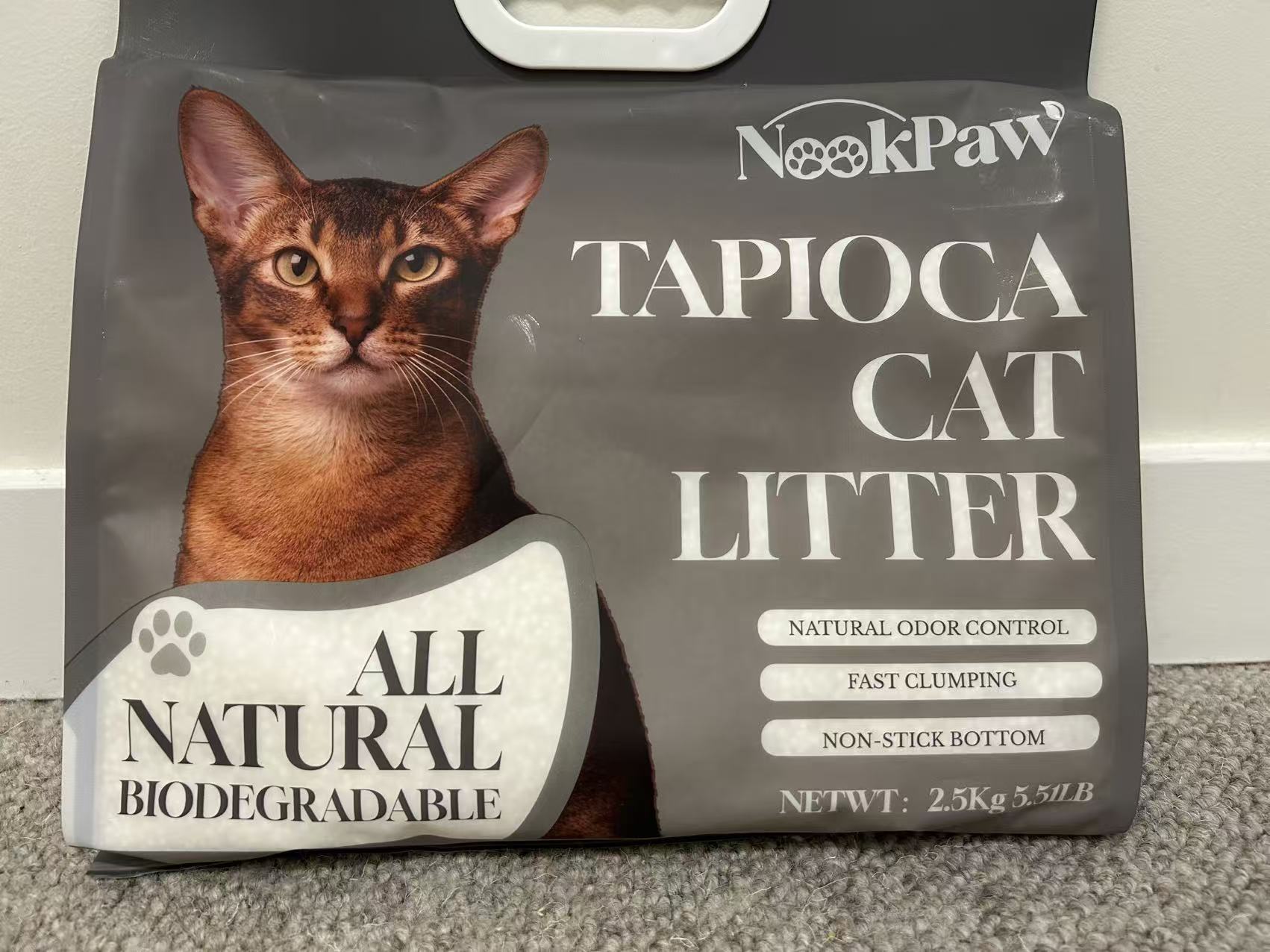 NookPaw Tapioca Cat Litter retail bag front